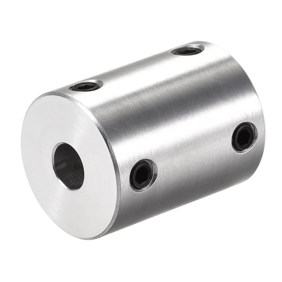 Uxcell 6mm to 6mm Bore Rigid Coupling 25mm Length 20mm Diameter Aluminum Alloy Shaft Connector Coupler Silver