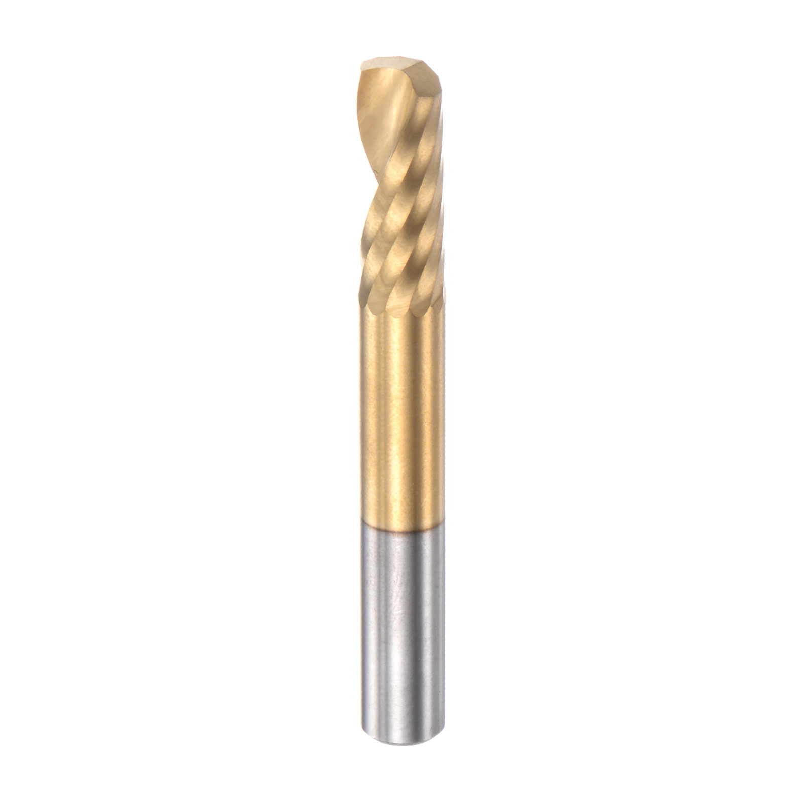 Uxcell 6mm x 17mm Titanium Plated High Speed Steel Single Spiral Flute ...