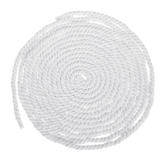 Uxcell 0.24" x 18 Feet White Cotton Rope 3 Strand for DIY Wall Hanging Knotting