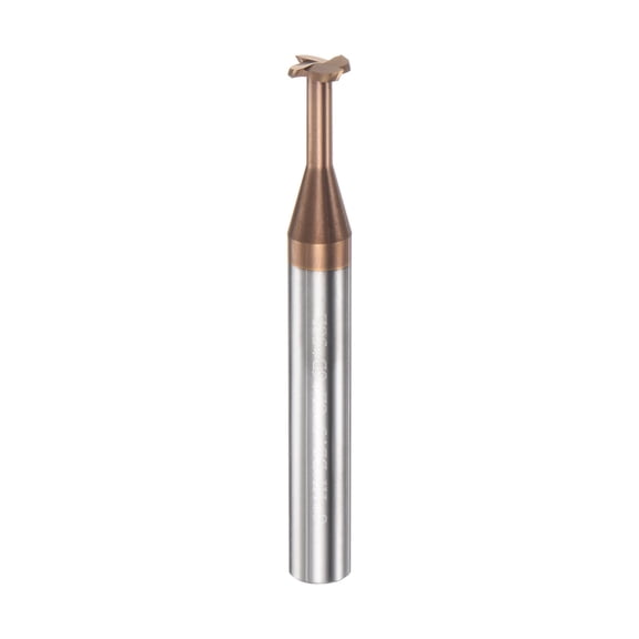 Uxcell 6mm x 1mm Titanium Coated Carbide T Slot End Mill Cutter for Stainless Steel Alloy
