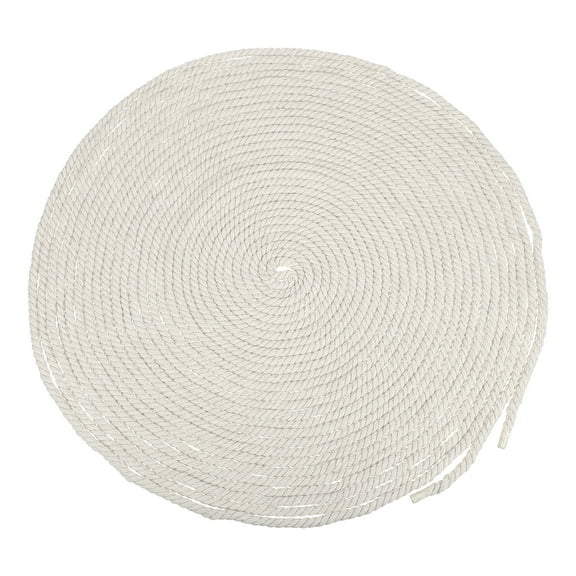Uxcell 6mm x 66 Feet White Cotton Rope,3 Strand Clothes Line Outdoors,Thick Macrame Cord for DIY Wall Hanging Plant Hanger Knotting Clothesline