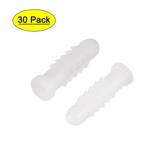 Uxcell 6mmx25mm Expansion Pipe Tube Plastic White 30 Pack