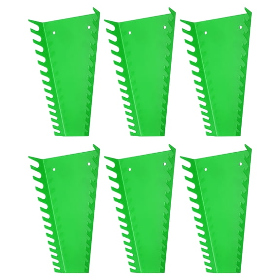 Uxcell 6pack Metal Wrench Organizer, 78-Slot, Wrench Holder Rack Tray Storage, Fit Metric & SAE Wrenches, Green