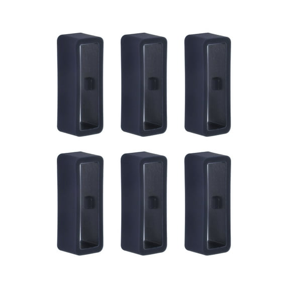 Uxcell 6pack Watch Strap Loop Fastener Rings 20mm Rubber Watch Holder Keeper Blue
