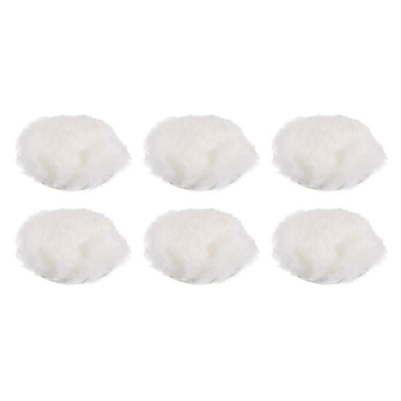 Uxcell 6packs Wool 4 Inch Wool Polishing Pad with Hook and Loop
