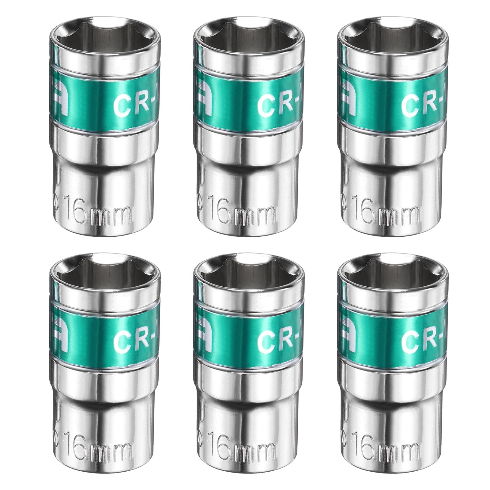 Uxcell 6-Piece 10mm Shallow Socket Set – 1/4″ Drive Cr-V Steel 6-Point Sockets For DIY & Auto Repair