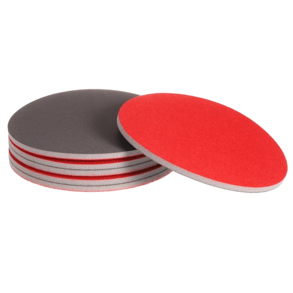 Uxcell 6pcs 1500 Grit Sanding Sponge 6 Inch Hook and Loop Sponge Sanding Disc Wet/Dry