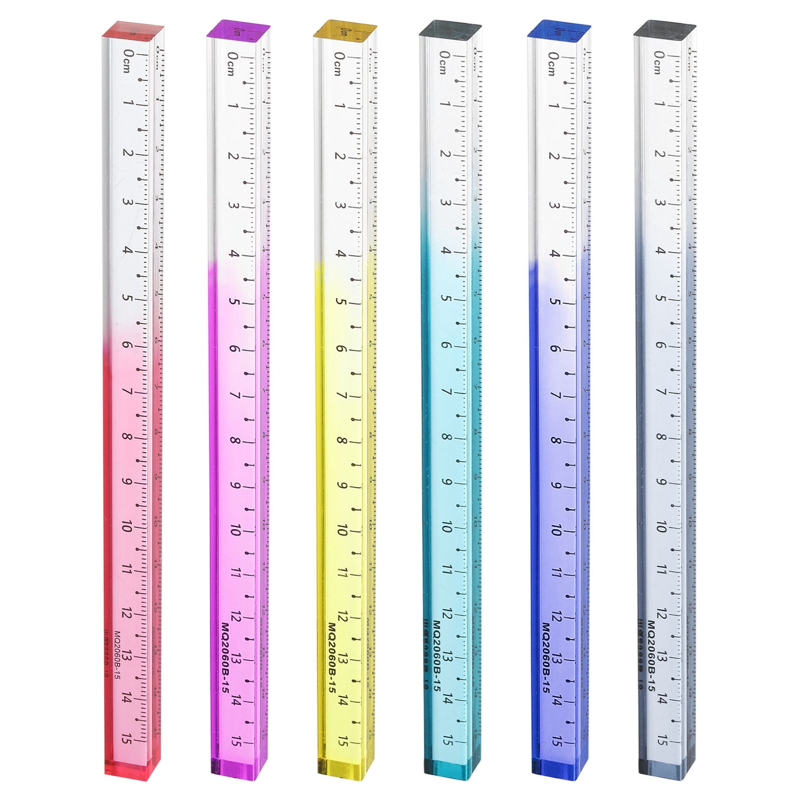 Color Ruler Commercial Uxcell 6pcs Acrylic Clear Straight Rulers 15cm Metric Transparent ...