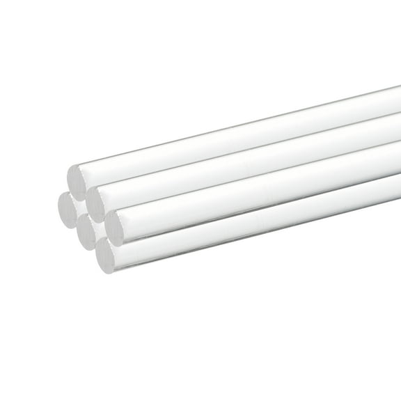 Uxcell 6pcs Acrylic Round Rods 3/16" x 12" Clear Acrylic Dowel Rods Sticks Plastic Sticks Strip for DIY Crafts Lighting Gardening Decorations - 2mm x 300mm