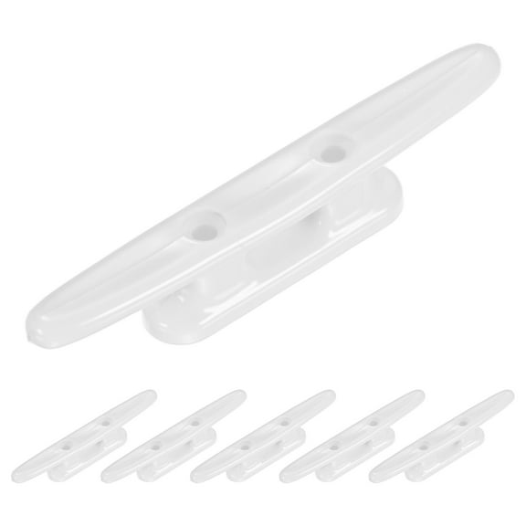 Uxcell 6pcs Boat Cleats Dock 4 Inch Kayak Rope Tie Cleat 32mm for Marine White