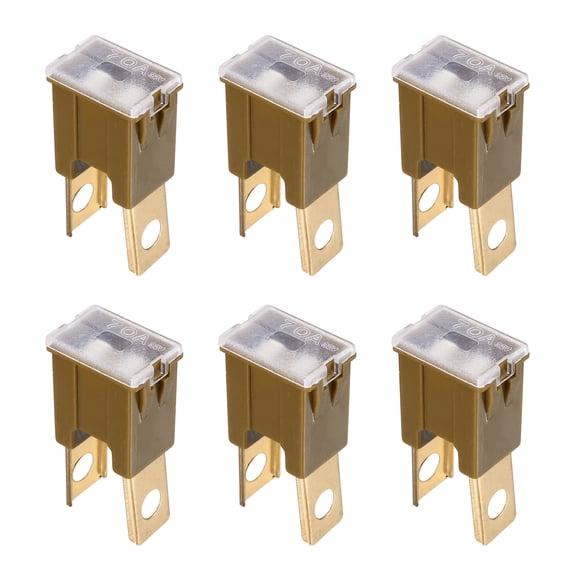 Uxcell 6pcs Cartridge Fuse, 32VDC 70A Male Terminal Automotive Assortment J Case Fuse for Car, Truck, RV, Boats, Coffee