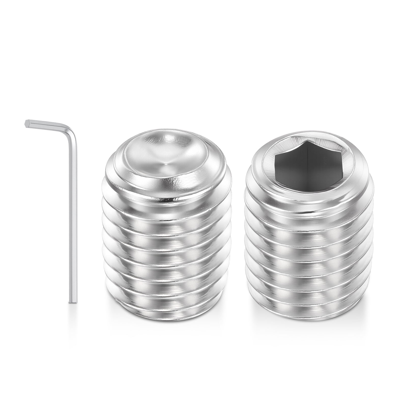 Uxcell 6pcs Cup Point Hex Socket Set Screws - [3/8
