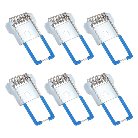 Uxcell 6pcs Downlight Panel Lamp Spring Clip, 45x24mm LED Recessed Ceiling Lights Accessories Assembled Securing Clamps for Downlights, Ceiling Lamps, Panel Lights, Silver/Blue