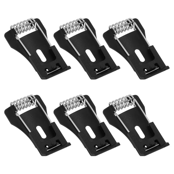 Uxcell 6pcs Downlight Panel Lamp Spring Clip, 45x26mm LED Recessed Ceiling Lights Accessories Assembled Securing Clamps for Downlights, Ceiling Lamps, Panel Lights, Black