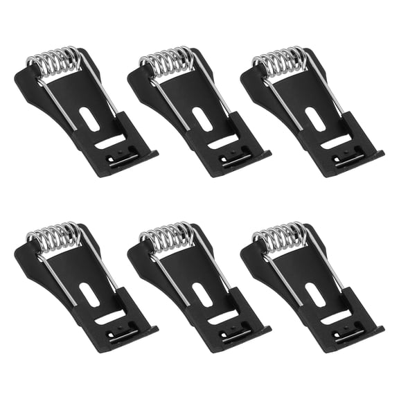 Uxcell 6pcs Downlight Panel Lamp Spring Clip, 50x26mm LED Recessed Ceiling Lights Accessories Assembled Securing Clamps for Downlights, Ceiling Lamps, Panel Lights, Black