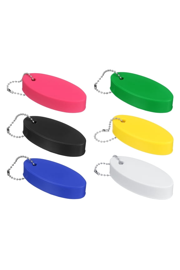 6pcs Floating Key Chain for Boating PU Foam Oval Floating Keychain Waterproof Outdoor Boat Float Keychains Water Sport Accessory for Boating Sailing Surfing Fishing, 6 Colors