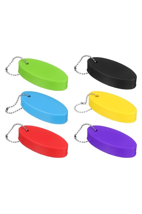 6pcs Floating Key Chain for Boating PU Foam Oval Floating Keychain Waterproof Outdoor Boat Float Keychains Water Sports Accessory for Boating Sailing Surfing Fishing, 6 Colors
