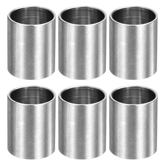Uxcell 6pcs M14 Metal Spacers, 9/16" IDx5/8" ODx13/16" Length Stainless Steel Spacer Round Unthreaded Standoff Bushing Plain Finish for Screw Bolts, Silver 14x16x20mm