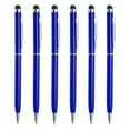 thumbnail image 1 of Uxcell 6pcs Metal Stylus Pen Ballpoint Pen 2 in 1 Universal Retractable Ink Pen with Stylus Tips, Dark Blue, 1 of 6