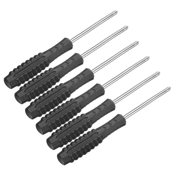 Uxcell 6pcs Mini Phillips Screwdriver 3.0mm 98mm Length Micro Precision Cross Head Screw Driver with Non-Slip Handle for Watch Eyeglasses Electronics Small Appliances Repair