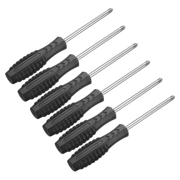 Uxcell 6pcs Mini Phillips Screwdriver 5.0mm 142mm Length Micro Precision Cross Head Screw Driver with Non-Slip Handle for Watch Eyeglasses Electronics Small Appliances Repair