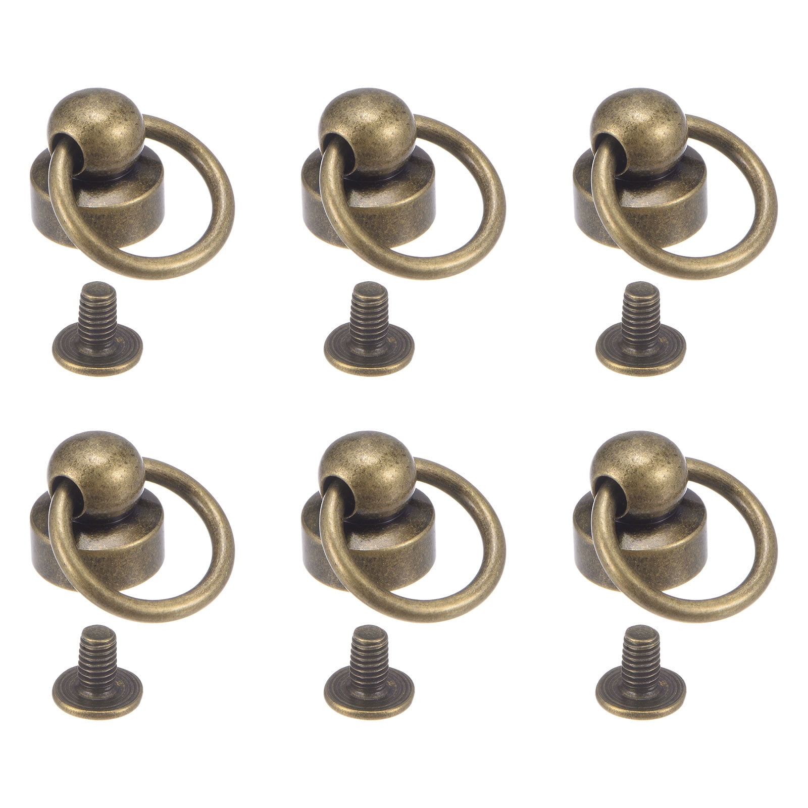Uxcell 6pcs O Ring Brass Round Head Rivets Studs 9mm Metal Rivets ...