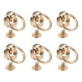 thumbnail image 1 of Uxcell 6pcs O Ring Brass Round Head Rivets Studs 9mm Metal Rivets Fasteners with Screw and Pull Ring, Gold Tone, 1 of 6