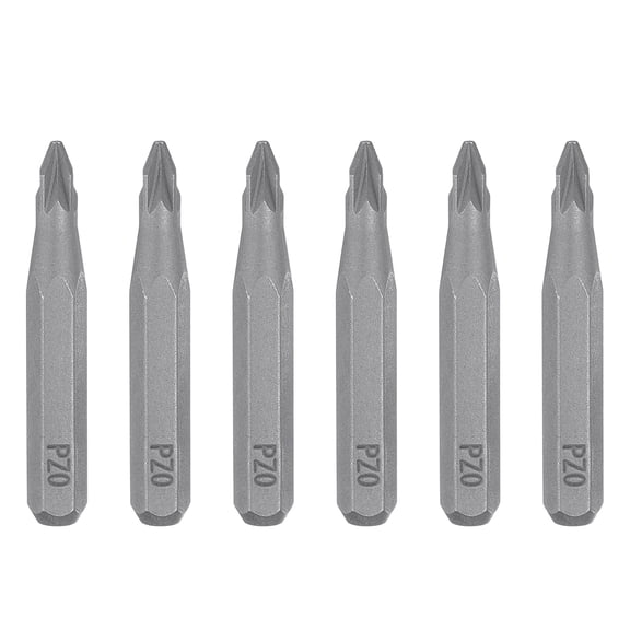 Uxcell 6pcs PZ0 Screwdriver Bit 5/32" Hex Shank 28mm/1.1" Length Magnetic Phillips Slotted S2 Steel Screw Driver Bit for Precision Repair