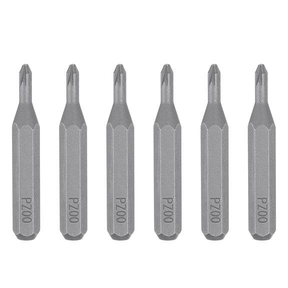 Uxcell 6pcs PZ00 Screwdriver Bit 5/32" Hex Shank 28mm/1.1" Length Magnetic Phillips Slotted S2 Steel Screw Driver Bit for Precision Repair