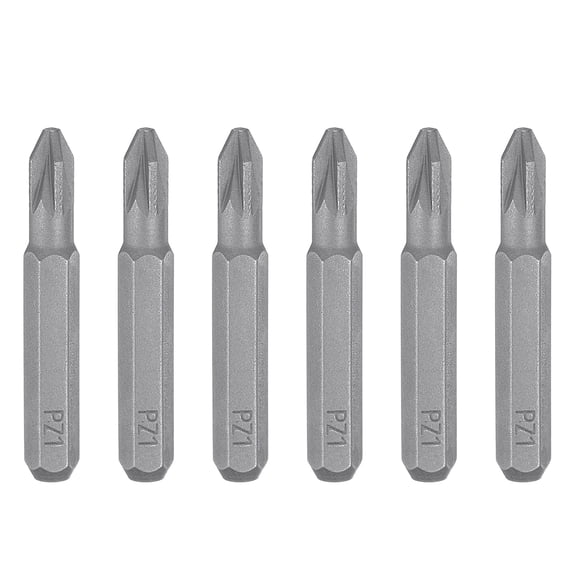 Uxcell 6pcs PZ1 Screwdriver Bit 5/32" Hex Shank 28mm/1.1" Length Magnetic Phillips Slotted S2 Steel Screw Driver Bit for Precision Repair