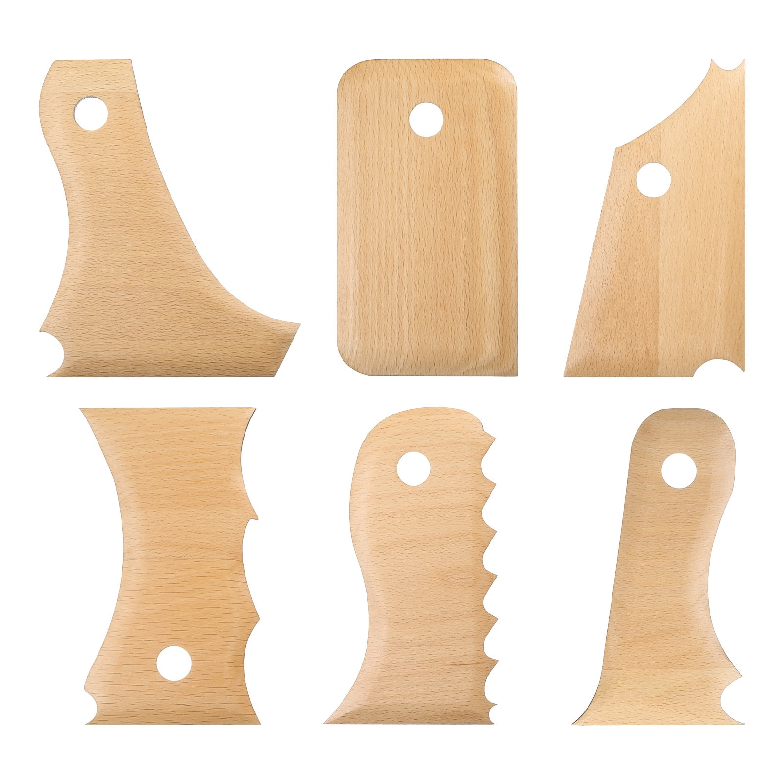 Uxcell 6pcs Pottery Ribs Trimming Tools Pottery Profile Rib Foot ...
