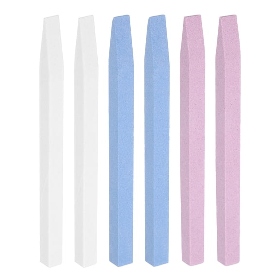 Uxcell 6pcs Pumice Stone Nail File, Pumice Nail Polishing Stick Cuticle Remover Pusher, Professional Quartz Stone Filing Tool