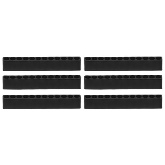 Uxcell 6pcs Screwdriver Bit Holder Organizer 12 Holes Hex Drill Plastic Storage Case for Any 1/4" Metal Driver Bits