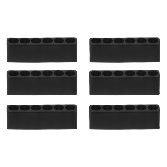 Uxcell 6pcs Screwdriver Bit Holder Organizer 6 Holes Hex Drill Plastic Storage Case for Any 1/4" Metal Driver Bits