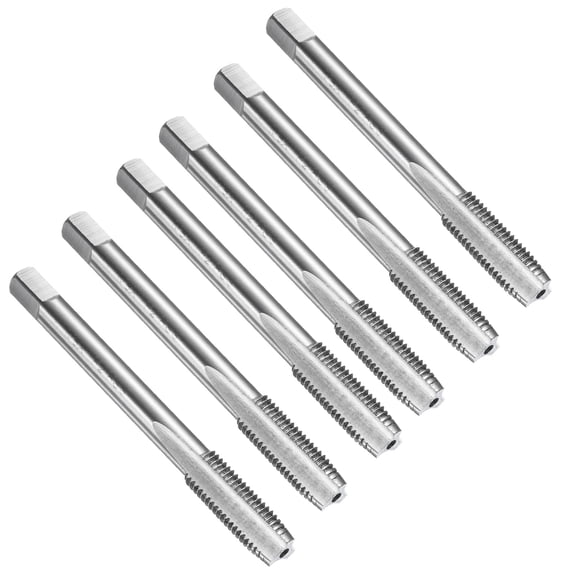 Uxcell 6pcs Straight Flute Thread Tap, M8 x 1 Metric Screw Threading Tapping Tool Machine Taps