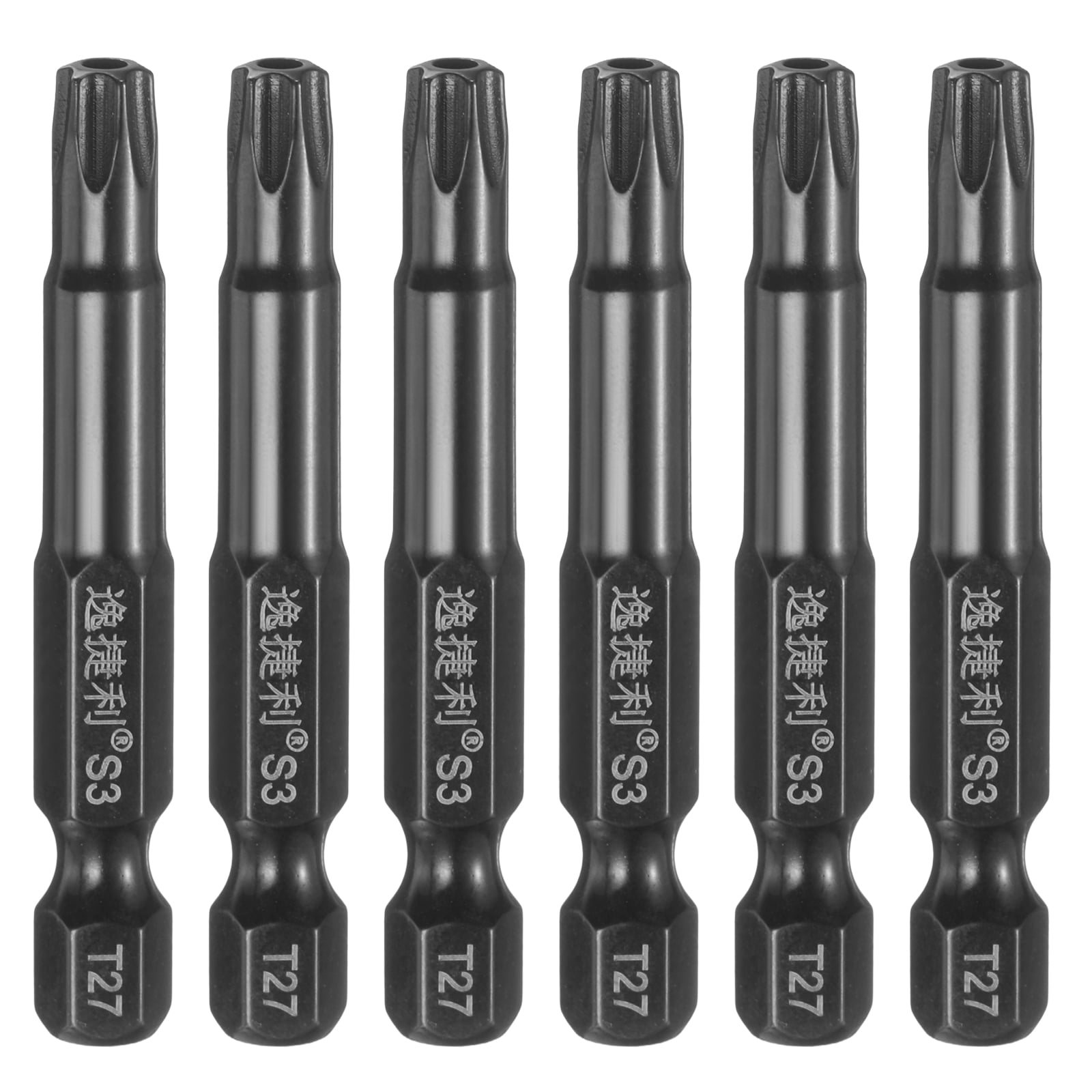 Uxcell 6pcs T27 Torx Screwdriver Bit 1/4