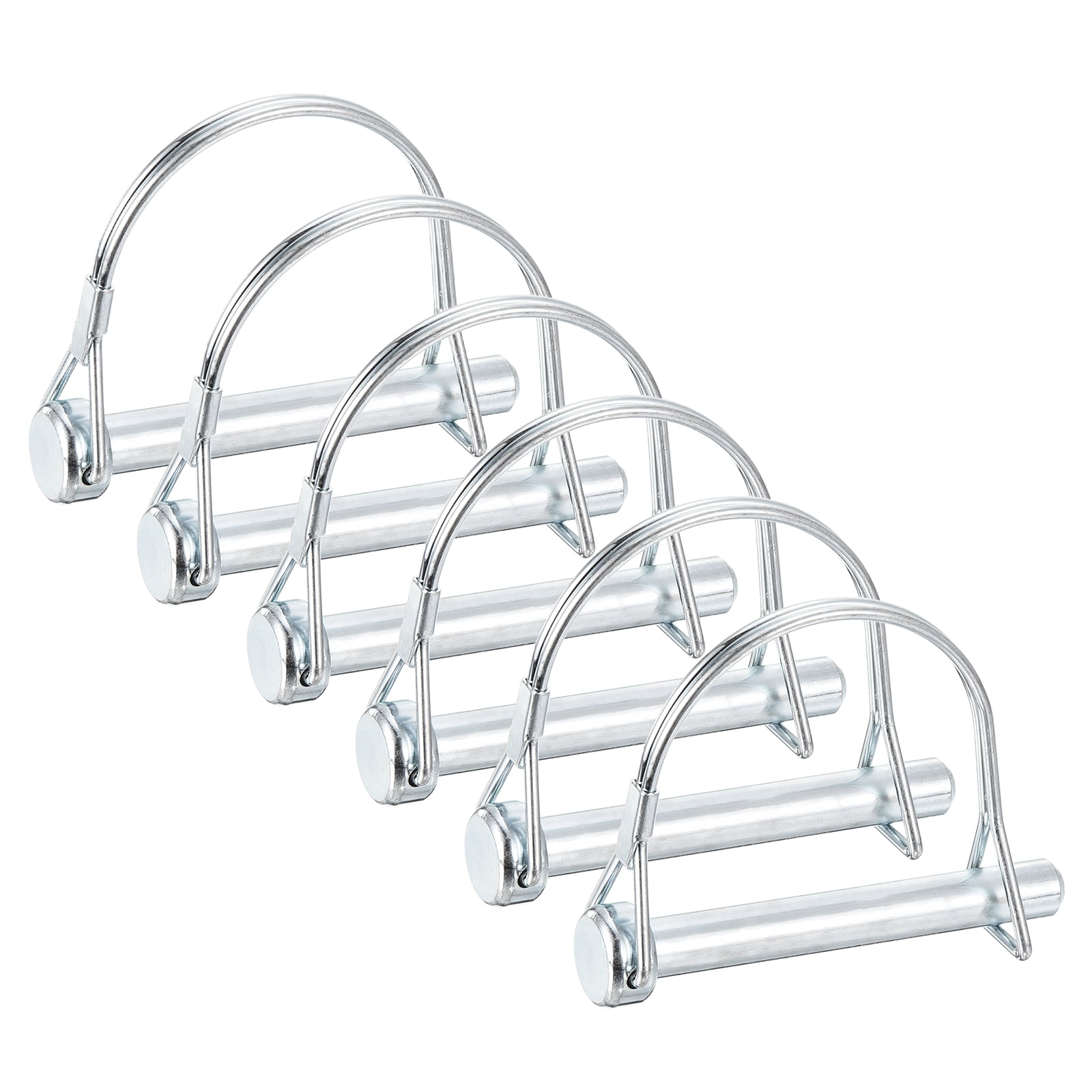 Uxcell 6pcs Trailer Coupler Pin (23/64" x 2-3/4" M9.2) - Wire Lock Pin Safety Shaft Locking Hitch PTO Pins, for Farm Trailers Towing Lawn Hitches Garden Tractor Kayak Boat
