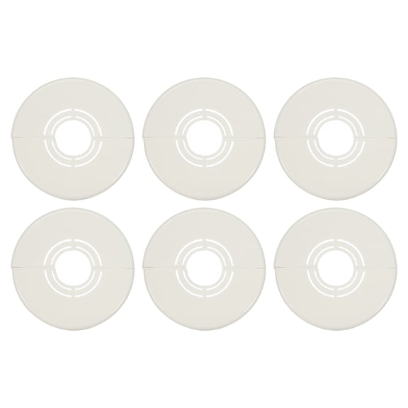 Uxcell 6pcs Wall Split Flange 0.59" Plastic Round Split Flange Pipe Cover, White
