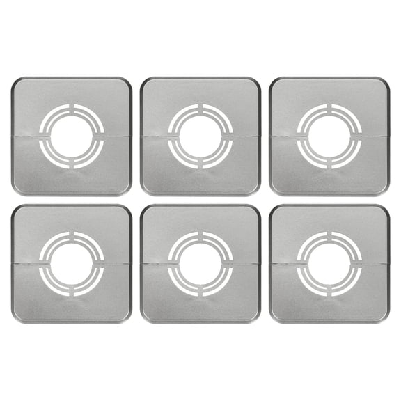 Uxcell 6pcs Wall Split Flange 0.79" Plastic Square Split Flange Pipe Cover, Gray