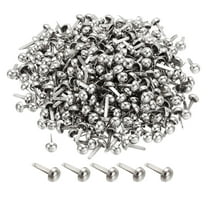 Uxcell 6x12mm Mini Brads Round Paper Fasteners for Art Crafting, Silver Tone 500pack
