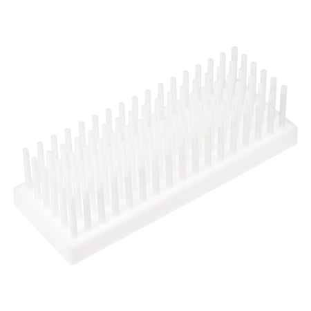 Uxcell 6x17 Well Polypropylene Test Tube Stand Holder Rack 9.06" x 3.35" x 2.36" White