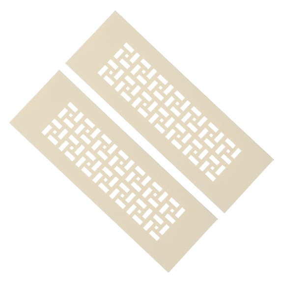 Uxcell 6x2Inch Door Air Vent Cover, 1 PCS Heavy Duty Aluminum Grille Ventilation Cover Louvered for Wardrobe Doors, Beige