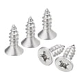 thumbnail image 1 of Uxcell #6x3/8" Wood Screws, 200 Pack Flat Head Phillips Self Tapping Screws 304 Stainless Steel Metal Screws, 1 of 5