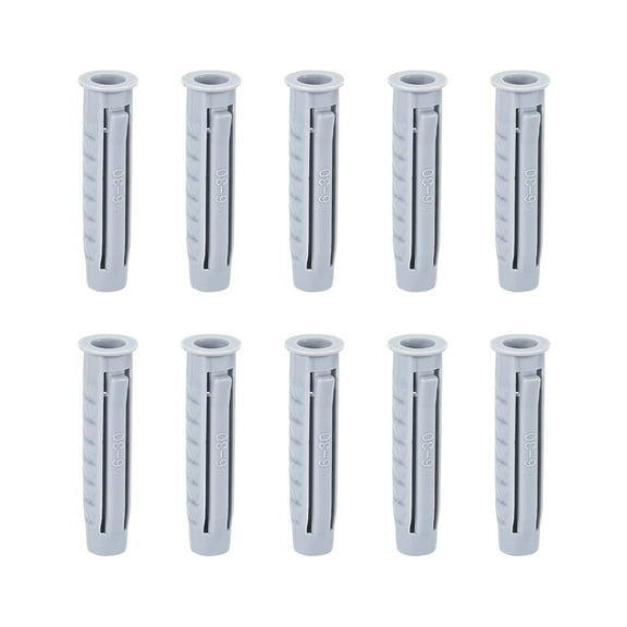 Uxcell 6x30mm Expansion Pipe Tube Plastic Gray 100 Pack