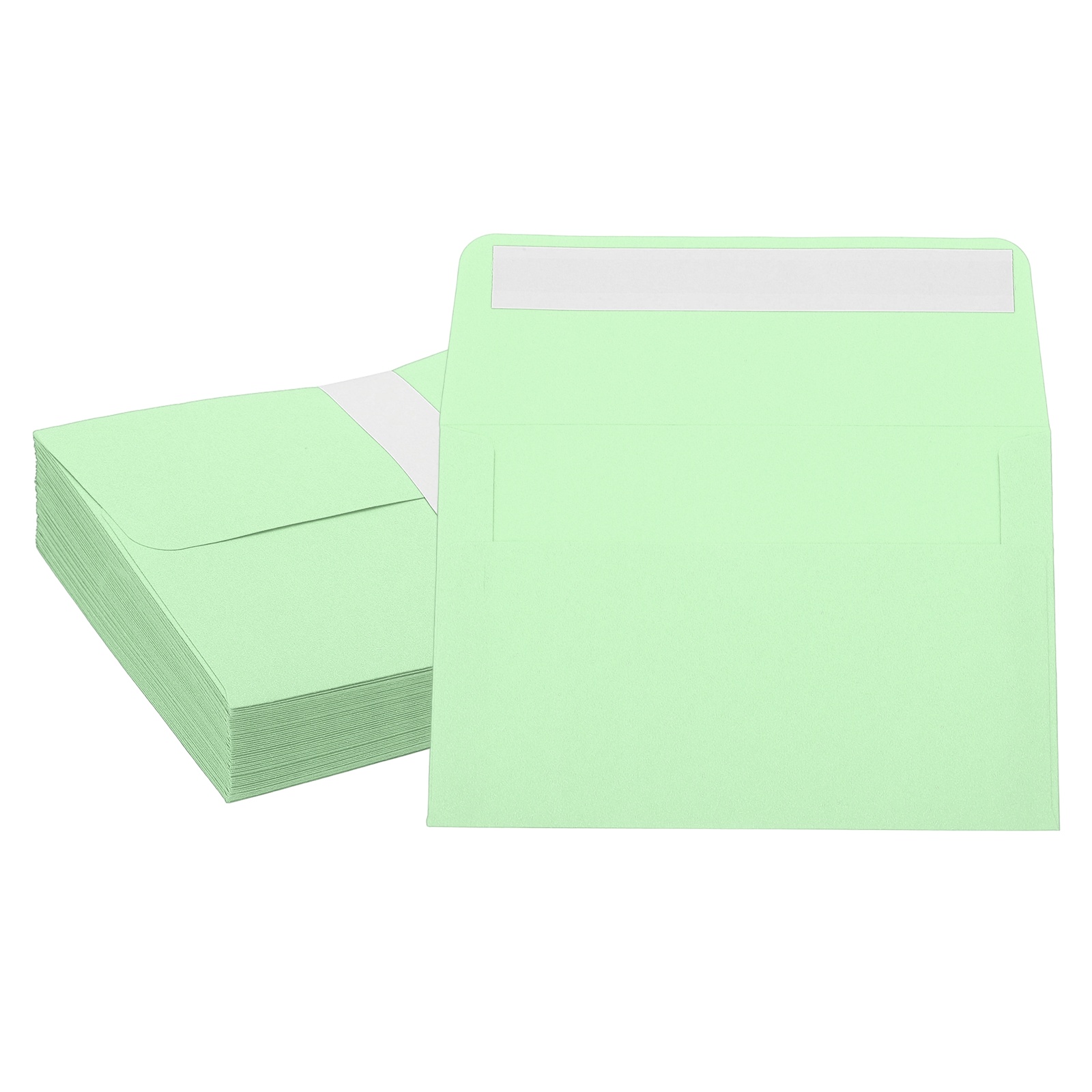 Uxcell 6x4 Inch Invitation Envelopes, 50 Pcs Flat-Flap Card Sleeves for  Mailing, Light Green