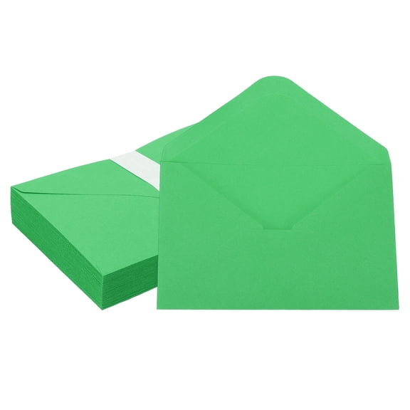 Uxcell Invitation Envelopes, Greeting Card Envelopes Flat-Flap for Mailing Weddings and Birthdays Yellow Green