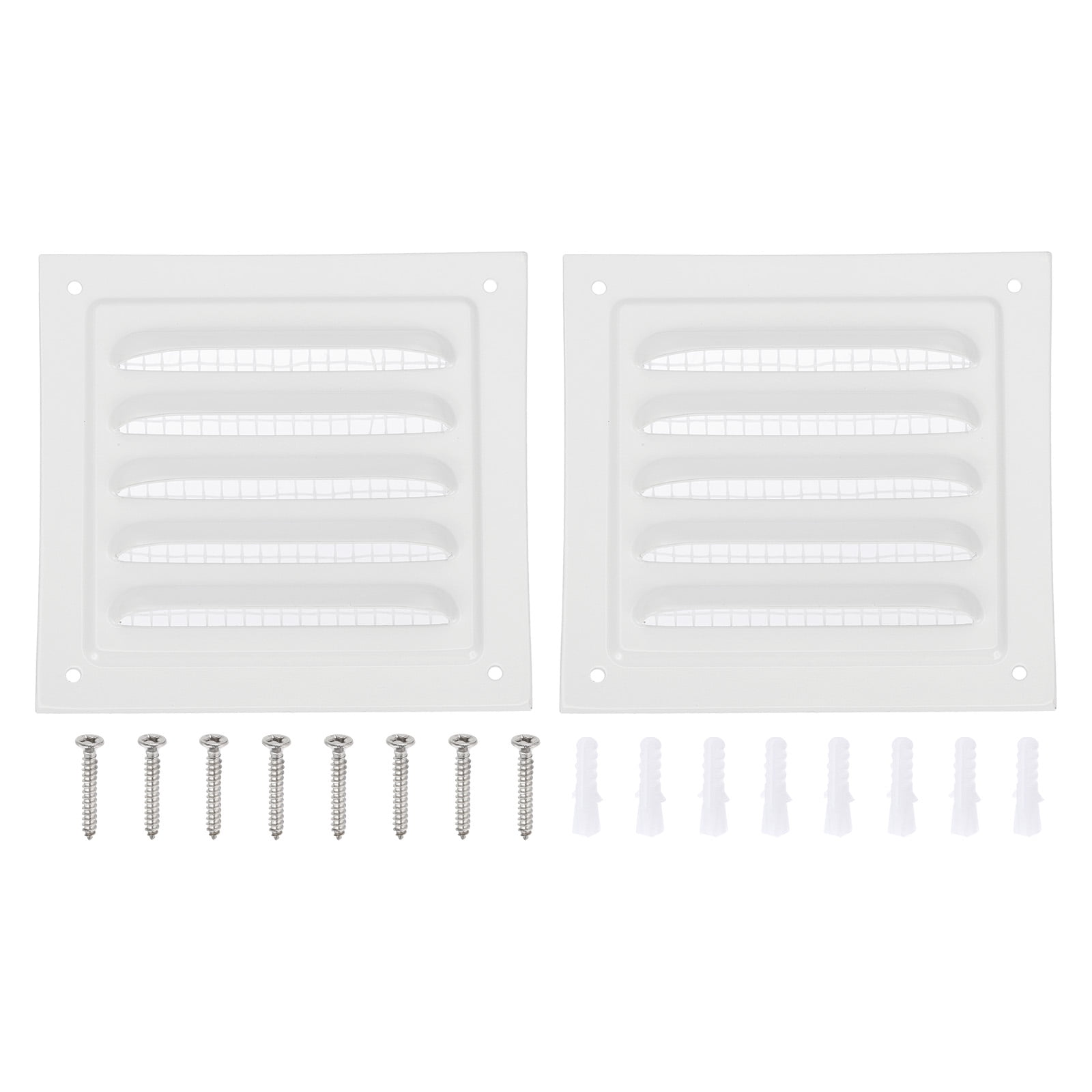 Uxcell 6x6" Gable Vent Cover, Aluminum Alloy Rectangular Floor Air Vent ...