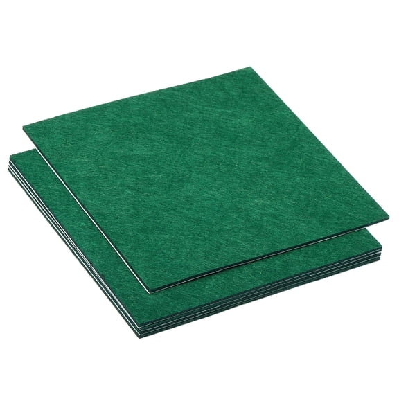 Uxcell 6x6 Inch Lamp Base Felt, 5Pack 2mm Thickness Square Soft Adhesive Non-slip Backed Felt Dark Green