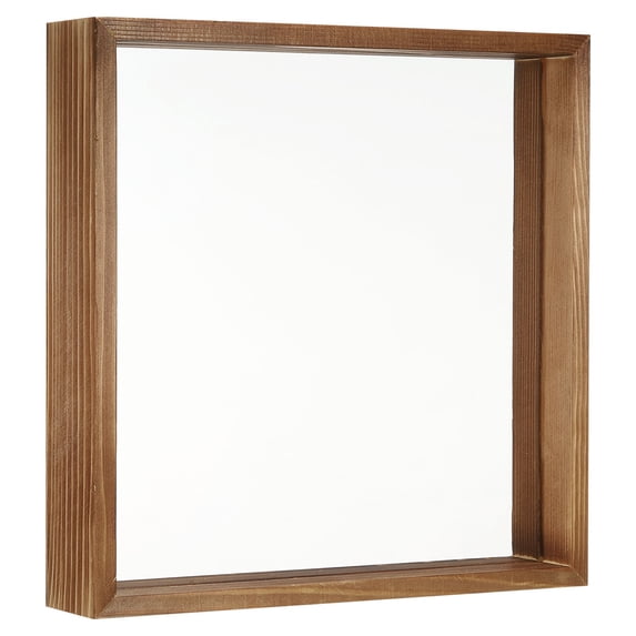 Uxcell 6x6 Wood Picture Frames, Double Sided Acrylic Plant Specimens Frame Brown
