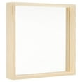 thumbnail image 1 of Uxcell 6x6 Wood Picture Frames, Double Sided Acrylic Plant Specimens Frame Natural Color, 1 of 5